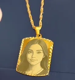 Personalized Square Picture Pendant Necklace